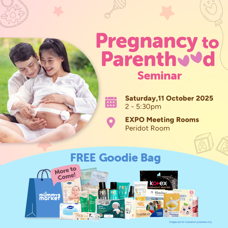 Mummys Market Pregnancy to Parenthood Seminar Ticket + $150 worth Goodie Bags