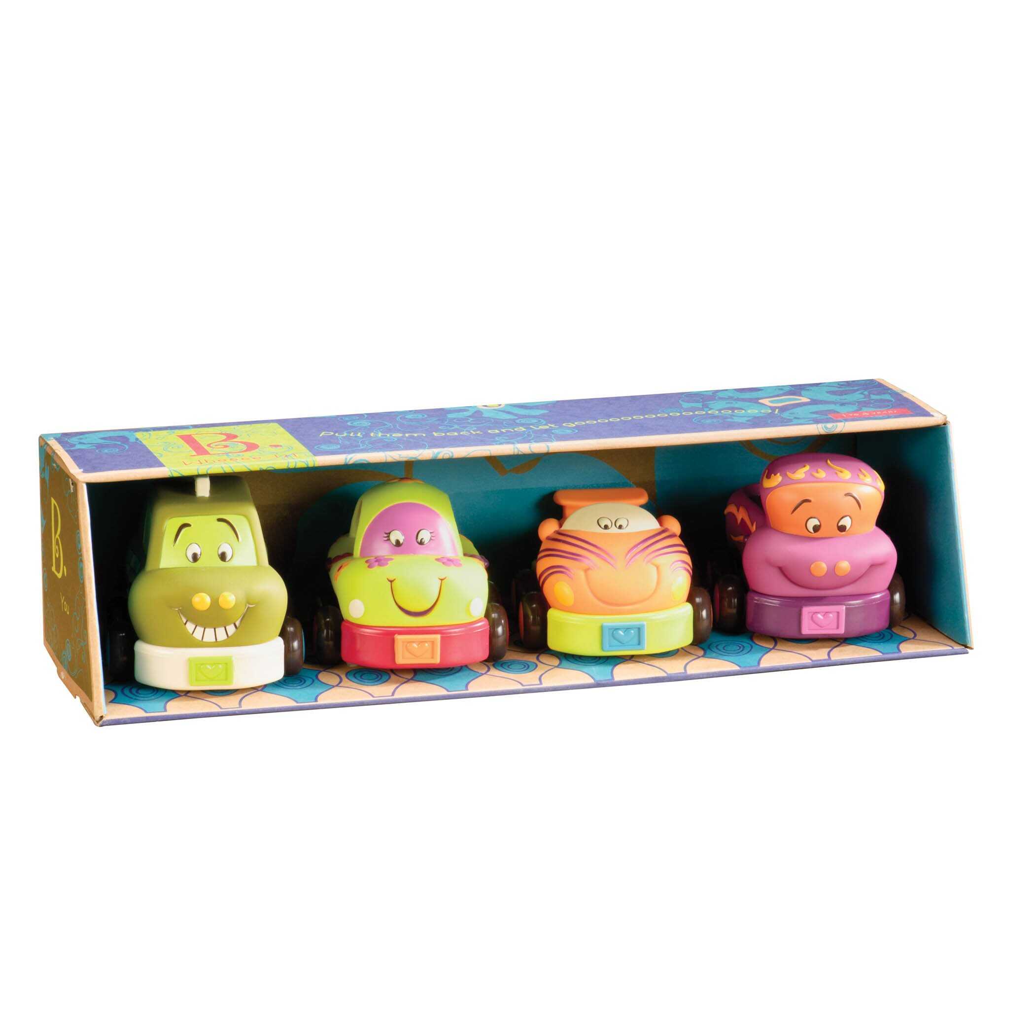 B.Toys Wheeee-ls Soft Cars Pull Back Vehicles Set
