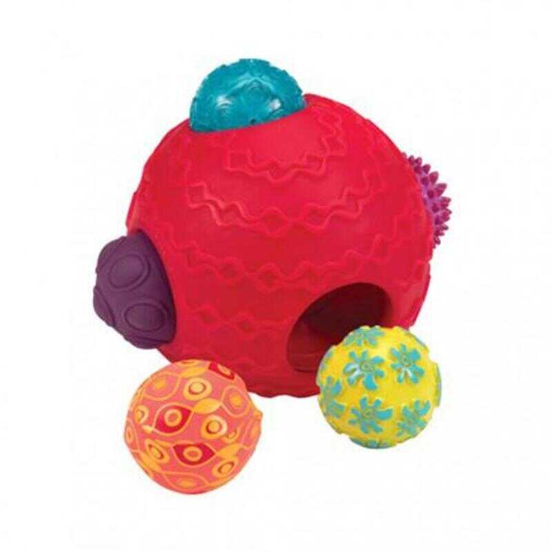 B.Toys Ballyhoo Balls Snesory Play with 1 Large Ball and 5 Small Balls