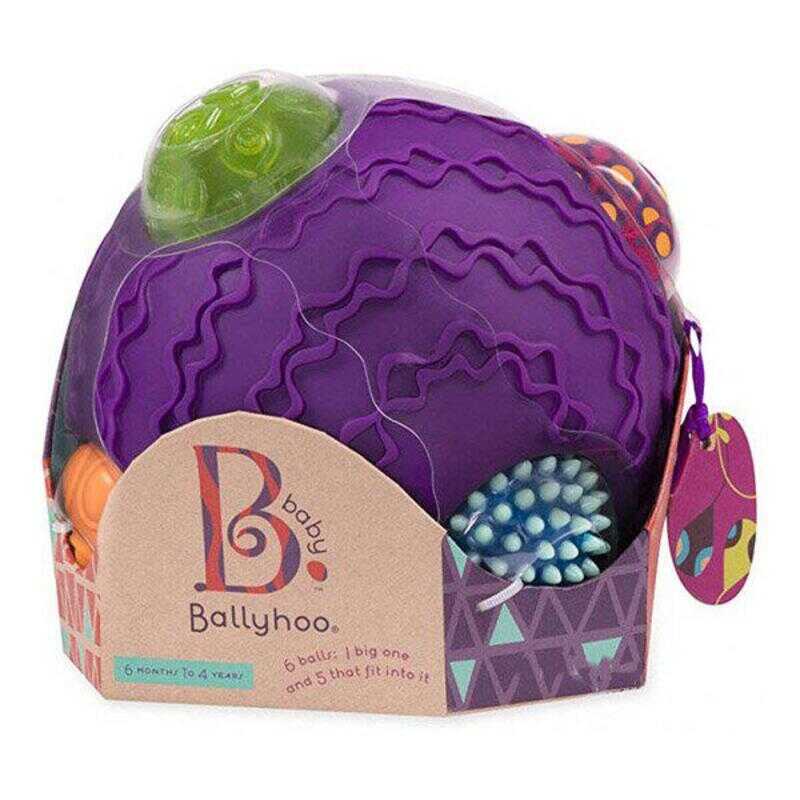 BToys Ballyhoo Balls Snesory Play with 1 Large Ball and 5 Small Balls