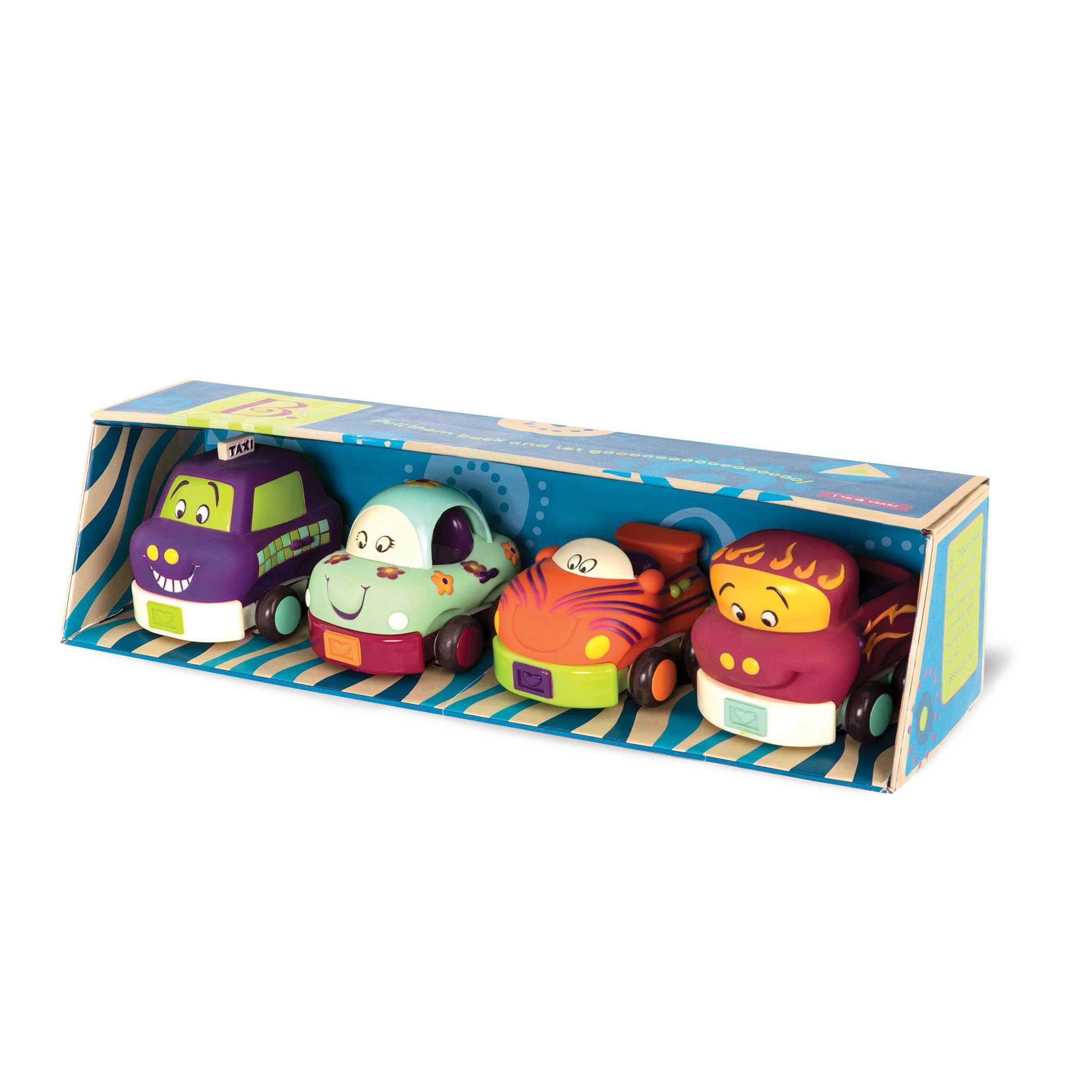 BToys Wheeee-ls Soft Cars Pull Back Vehicles Set