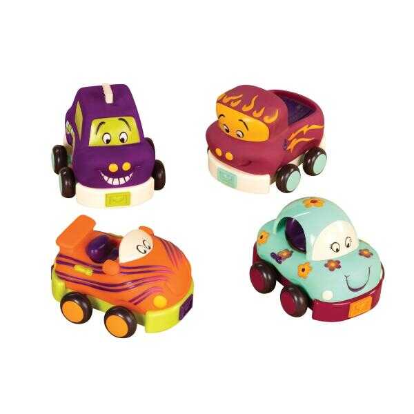 BToys Wheeee-ls Soft Cars Pull Back Vehicles Set