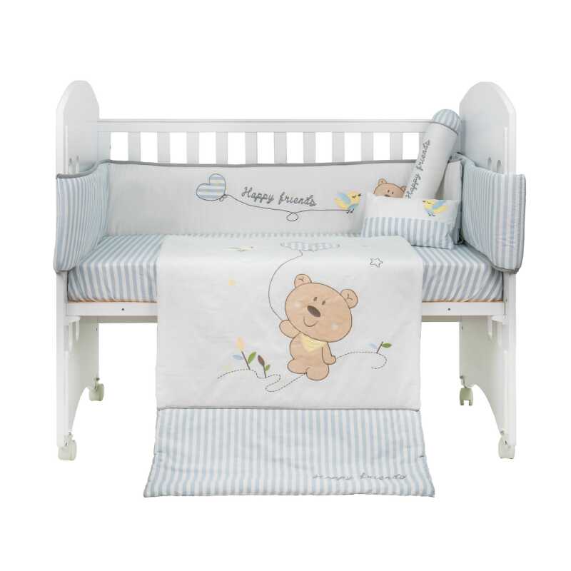 Happy Sheep Convertible Cot White with Mattress Bundle FREE Toddler Side Guard