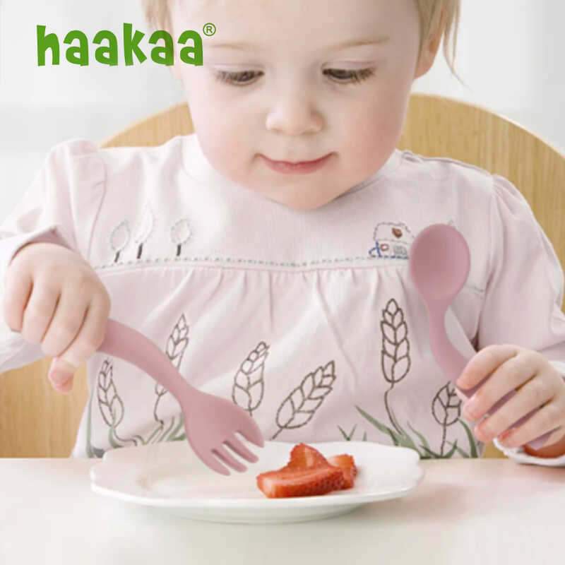 Haakaa Bendy Silicone Cutlery Set