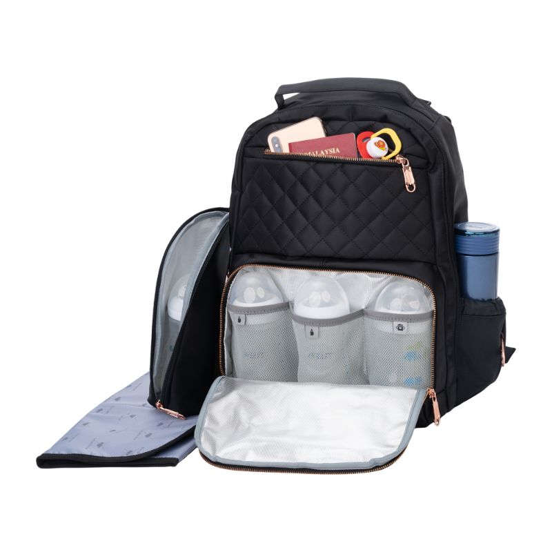 Princeton Fashion Diaper Bag Milano 20 Series ROSE GOLD Zipper Lifetime Warranty