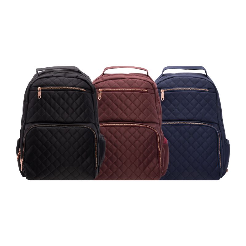 Princeton Fashion Diaper Bag Milano 2.0 Series (ROSE GOLD Zipper) Lifetime Warranty