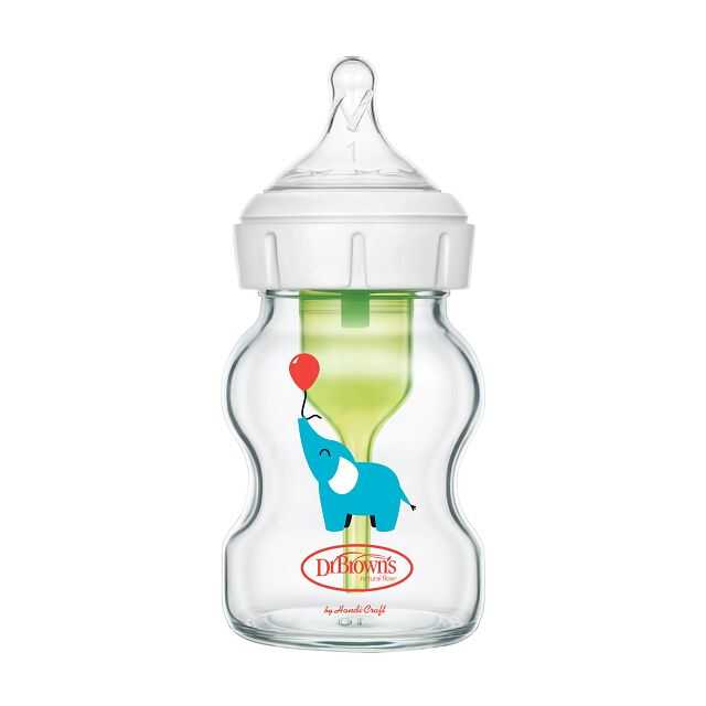 Dr Brown 's 5oz150ml Glass Wide Neck "OPTIONS" Bottle 1-pack