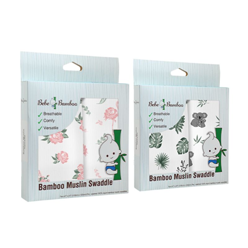 Bebe Bamboo 100% Organic Bamboo Muslin Swaddles (buy 1 Get 1 Free)