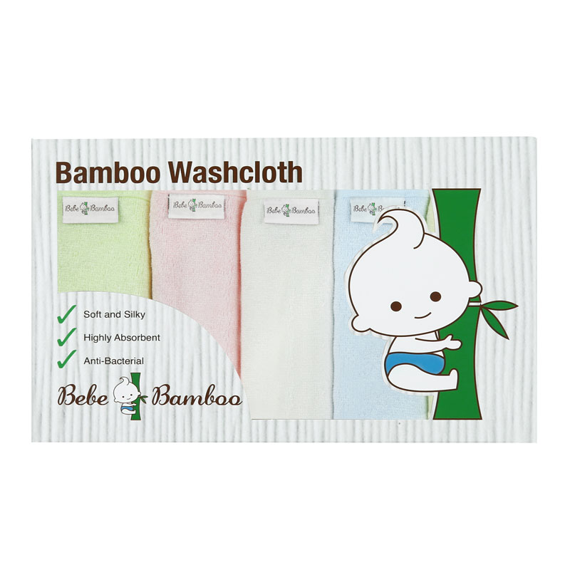 Bebe Bamboo 100% Bamboo Washcloth (5 In A Pack)
