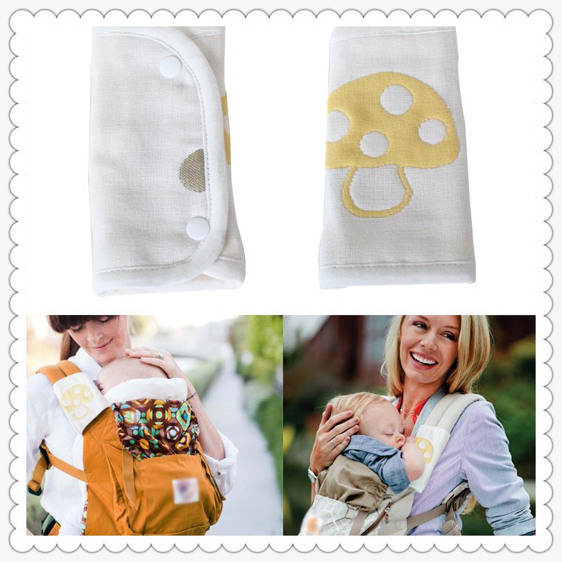 Mummykidz Muslin Gauze Baby Carrier Drool Pads (2 Pairs)