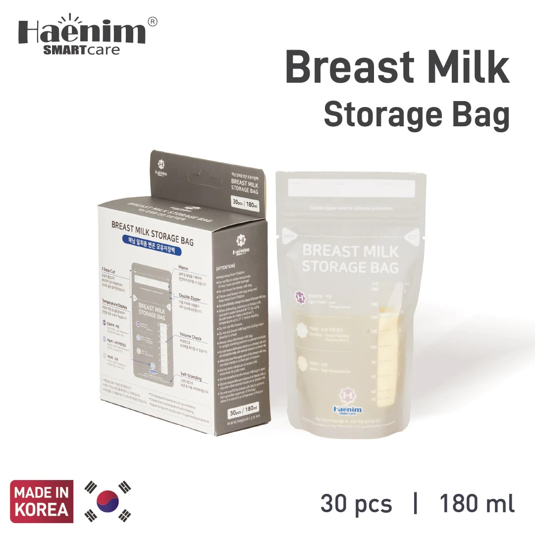 Haenim Disposable Breast Milk Storage Bag 180ml (30pcs)