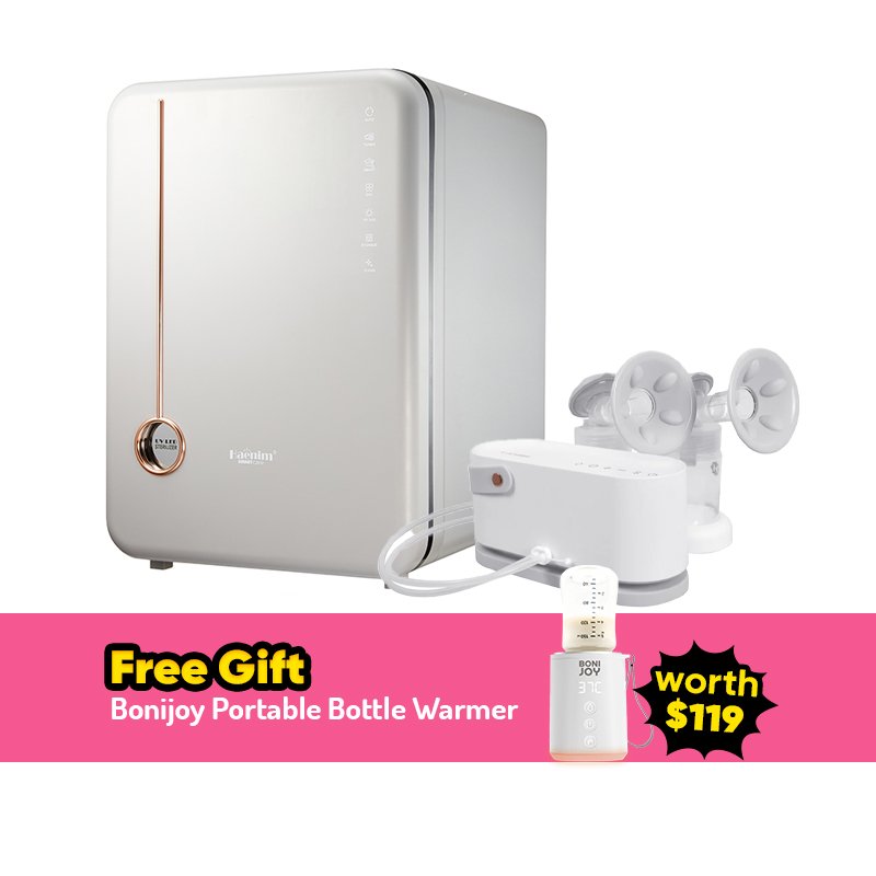 Bundle Deal: Haenim 4g+ Classic Uv Steriliser + (white Gray) Haenim Nexusfit 7x Breast Pump + Free Gift