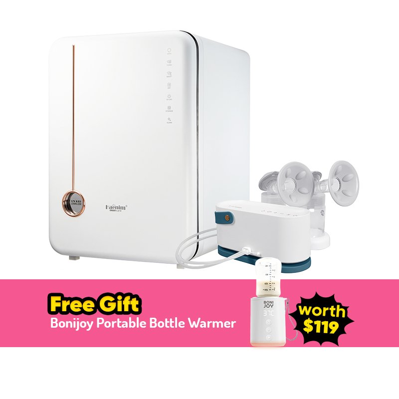 Bundle Deal: Haenim 4g+ Classic Uv Steriliser + (white Peacock Green) Haenim Nexusfit 7x Breast Pump + Free Gift