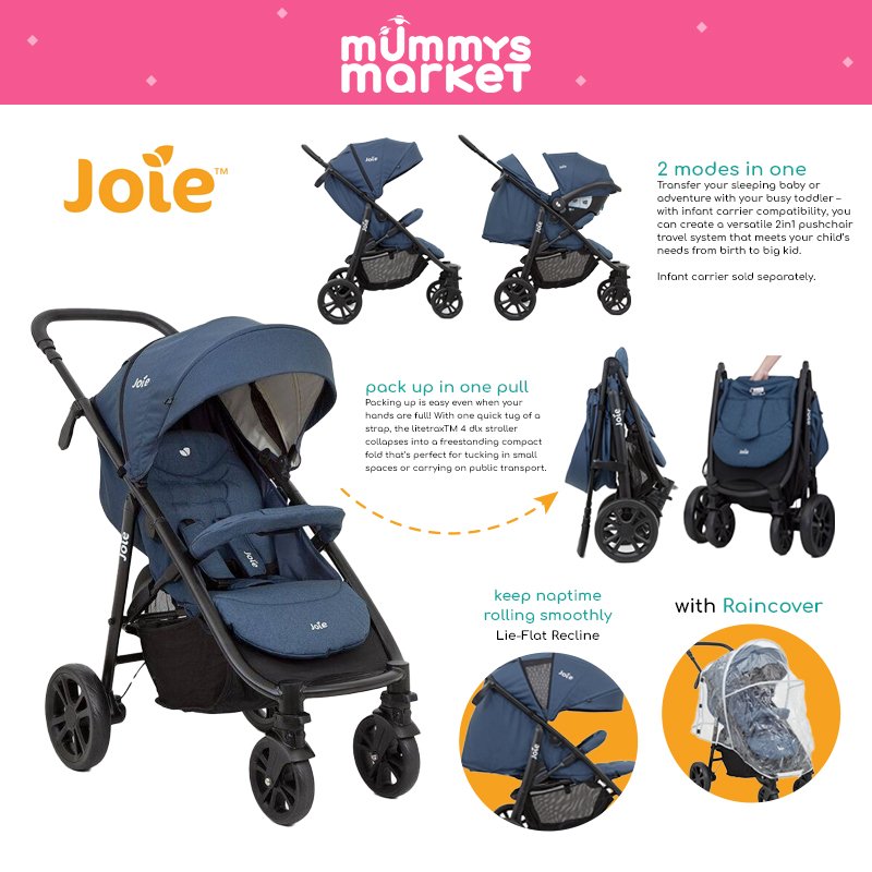 Joie Litetrax 4 Dlx With Raincover