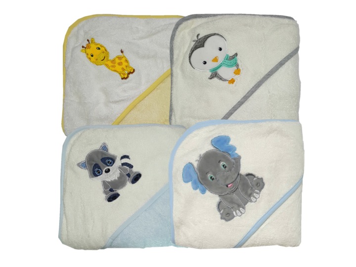 Bebe Bamboo Kids Bath Towels / Hooded Towels (bundle Of 4) *choose Design At Booth