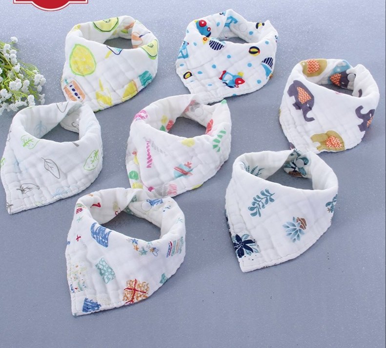 Mummykidz Baby Muslin Gauze Triangular Bib (8 Layers)