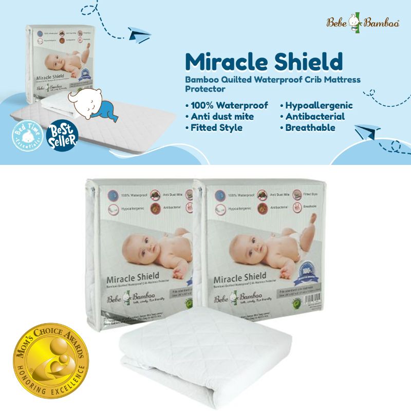Bebe Bamboo Miracle Shield Quilted Mattress Protector - Bundle Of 2
