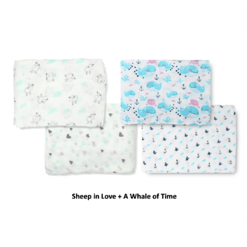 Bebe Bamboo 100% Organic Bamboo Muslin Swaddles (buy 1 Get 1 Free)