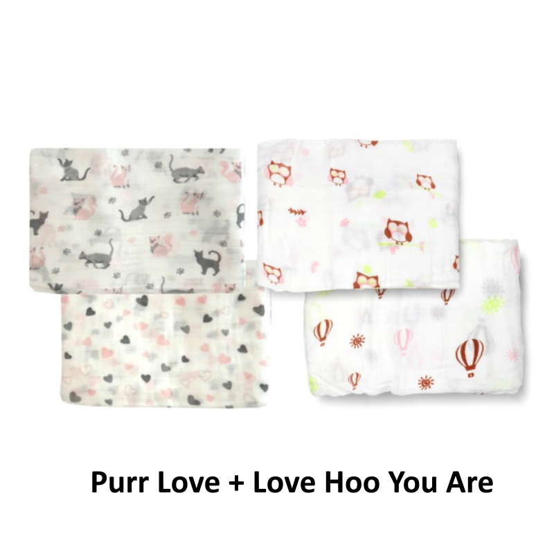 Bebe Bamboo 100% Organic Bamboo Muslin Swaddles (buy 1 Get 1 Free)