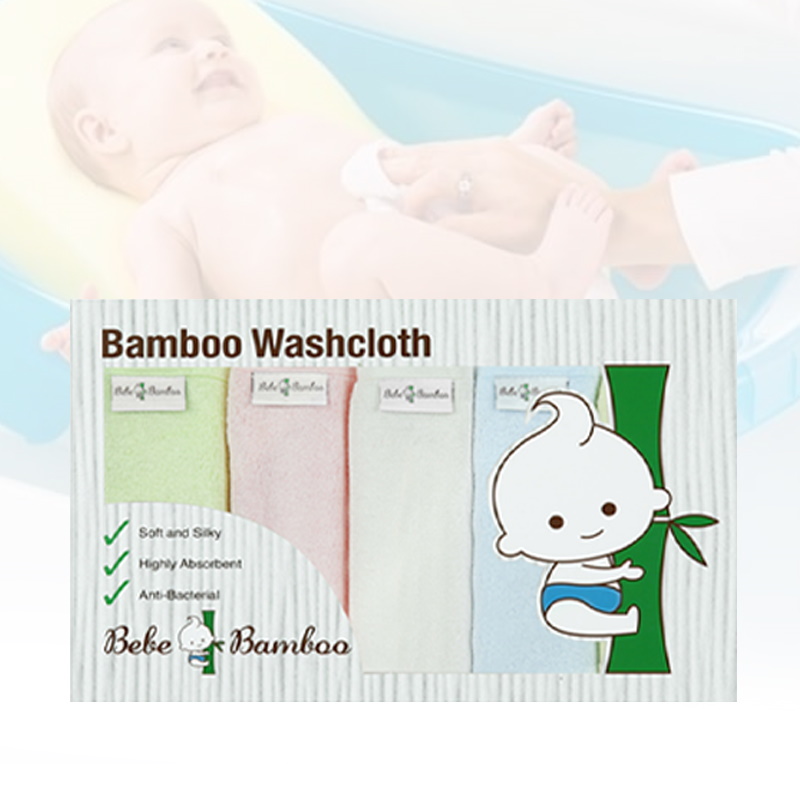 Bebe Bamboo 100% Bamboo Washcloth (5 In A Pack)